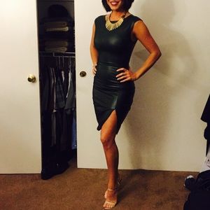 BeBe Green Leather Dress